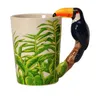 Tukan 3D Kaffeebecher mit Tukan als Griff aus Keramik Produktbild-Vorschau 1
