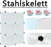 LZQ 6 boxů DIY Policový systém Šatní skříň s dveřmi Zásuvný Náhled obrázku produktu 5