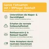 A marketing image with text and icons describing the benefits of psyllium seeds. Produktbild-Vorschau