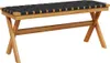 vidaXL Banc de jardin noir en bois massif d'acacia et tissu Voir les images du produit 6