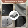 Collage of product details for a bed frame. Voir les images du produit