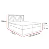 A line drawing of a bed with dimensions indicated by lines and text. Produktbild-Vorschau