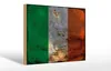 Holzschild Flagge Irland 30x20cm Flag of Ireland Rost Produktbild-Vorschau 1