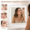 COSTWAY Verlichte make-up spiegel, make-up spiegel 57x48cm Productafbeelding-voorbeeld 2