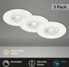 LED Einbauleuchten Dimmbar 3er Set IP44 5 W weiß Kunststoff Produktbild-Vorschau 2