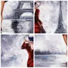 Poster - Poster ohne Rahmen - Frau Turm Eiffel - 50x70 cm - Produktbild-Vorschau 8