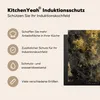 KitchenYeah© Herdabdeckplatte Gold - Schwarz - Abstrakt , Produktbild-Vorschau 6