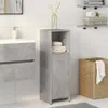 A bathroom with a cabinet and basket. Produktbild-Vorschau