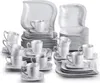 Opulent Tafelservice – 12 Personen – 60-teilig – Marmorlook Produktbild-Vorschau 1