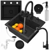 Granitan - Granitspüle - Küchenspüle - 44x42 cm - Schwarz - Produktbild-Vorschau 1