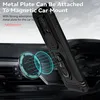 A black phone case with a ring holder is shown attached to a magnetic car mount inside a car. Produktbild-Vorschau