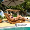 CASARIA® Sonnenliege Klappbar Wetterfest Holz 160kg Produktbild-Vorschau 2