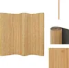 A product image showing a bamboo room divider and close-ups of its texture and construction. Anteprima dell’immagine prodotto