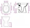 vidaXL Randloses WC 7 cm Extra Höhe Soft-Close Keramik Produktbild-Vorschau 8