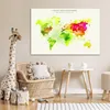 MuchoWow® Poster Weltkarte - Farben - Farbe 120x80 cm - Produktbild-Vorschau 7
