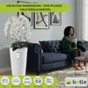 Umělá orchidej Kaskádová kytice bílá v květináči Bílá H 115 Náhled obrázku produktu 3
