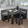 Grupa ławek narożnych Vicco Roman Czarny 180 x 120 cm z Podgląd zdjęcia produktu 5