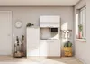 A clean, modern kitchen setup with white cabinets and appliances. Produktbild-Vorschau