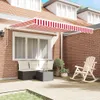 vidaXL Store extensible rouge et blanc 300 x 250 cm Voir les images du produit 3