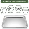 Backblech, 2 Stück Edelstahl Kuchenblech Backofenblech, Produktbild-Vorschau 2