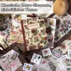 Vintage Scrapbooking Sticker Set – Blumenmotiv Aufkleber Produktbild-Vorschau 4