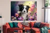 MuchoWow® Poster Hund - Blumen - Natur - Welpe - Border Produktbild-Vorschau 2