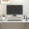 vidaXL Stojan na monitor bílý 50x24x16 cm z masivního Náhled obrázku produktu 2