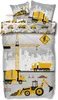 SkyBrands Kinderbettwäsche Bagger & Baustelle – 100x135 cm Produktbild-Vorschau 1