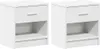 Two white nightstands are shown side-by-side against a white background. Náhľad obrázku produktu