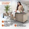 CASARIA® Gartenbox Auflagenbox mit Rollen 420L Stauraum Produktbild-Vorschau 4