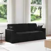 vidaXL Sofa Schwarz 198 x 78 x 80 cm Samt Produktbild-Vorschau 2