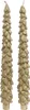 Spitzkerzen Tannenbaum Wachs 26cm 2er Set - Gold Produktbild-Vorschau 1
