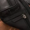 Herren Leder klassische Hüfte Nierenbeutel schwarz Vintage Produktbild-Vorschau 7
