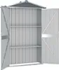 vidaXL Capanno da giardino grigio 116x45x175 cm Acciaio Anteprima dell’immagine prodotto 5