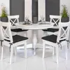 Beautissu Lot de 4 coussins de chaise 40x40 avec rubans Voir les images du produit 4