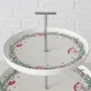 Zweistöckige Etagere mit weihnachtlichem Muster FLORENZA, Produktbild-Vorschau 3