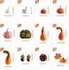 Künstliche Kürbis Herbstdeko Innen 102 Teile – Kürbisse Produktbild-Vorschau 6