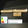 A picture light with an energy efficiency label and technical specifications. Podgląd zdjęcia produktu