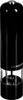 A black electric pepper mill with a clear base and a silver top. Produktbild-Vorschau