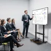 WISFOR Televizní stojan na kolečkách, výškově nastavitelný Náhled obrázku produktu 3