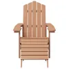 vidaXL Adirondack-Gartenstuhl mit Hocker & Tisch HDPE Braun Produktbild-Vorschau 4
