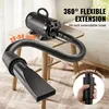 A black pet dryer with a flexible hose is shown on a wooden stool. Náhled obrázku produktu
