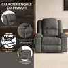 Fauteuil Luxe De Relaxation Et Massage Électrique, Gris Voir les images du produit 6