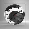 Wanduhr - Rund - Glasuhr - Abstraktion Form Figur - 30x30cm Produktbild-Vorschau 3