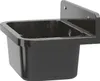 A black sink with a speckled finish is mounted on a wall. Produktbild-Vorschau