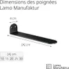 LAMO Equerre etagere metal noir 30 cm, 4 pièces - Support Voir les images du produit 4