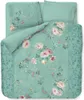 A top-down view of a floral patterned duvet cover and pillowcase set. Produktbild-Vorschau