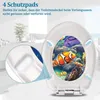 A toilet seat with a colorful underwater scene featuring fish, with a close-up inset showing protective pads. Produktbild-Vorschau