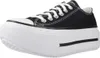 A studio shot of a black Converse platform sneaker. Voir les images du produit