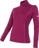 T-shirt Sensor Merino Active Stand-up Zip Damen lang lilla Produktbild-Vorschau 1